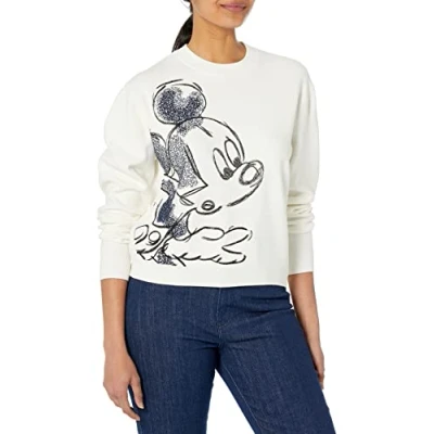 Imagen de Desigual Jers_Mickey 1001 Sudadera, Blanco, M para Mujer