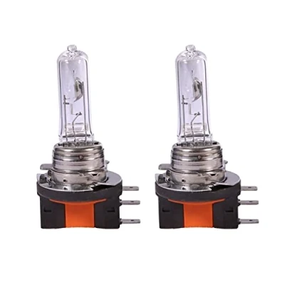 Imagen de MZUHI YFlifangting 2 Bombillas halógenas H15 de 12 V, 15/55 W, lámpara circulación Diurna y amp;Resalte la Super White Halogen Headlight Lamp