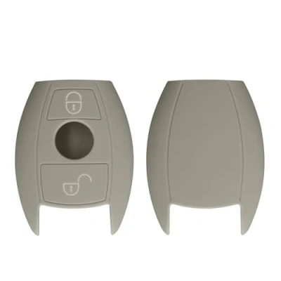 Imagen de kwmobile Funda Compatible con Mercedes Benz Llave de Coche 2 Botones (Solo Keyless Go) Carcasa Protectora Silicona para Case en Gris
