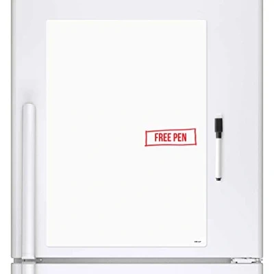 Imagen de CKB Ltd A4 en blanco Hoja de señalización pizarra blanca nevera Imán junta magnética borrado seco con marcador tablero tablón notas Agenda semanal grande 29 x 21 cm