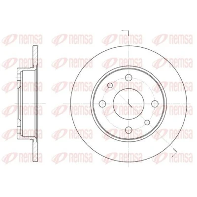 Imagen de REMSA 6110.00 Disco de freno Eje trasero, delantero 240, 240 11 4 macizo FIAT: Panda III Hatchback, 500 Punto II Hatchback