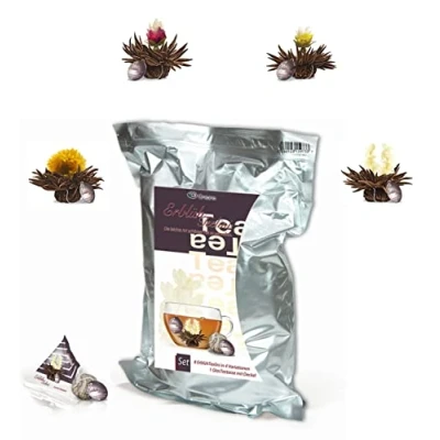 Imagen de Flores de té Creano 36 bolas en formato taza, negro Teelini a granel