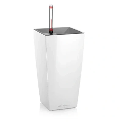 Imagen de Lechuza 18050 Maceta Maxi Cubi Premium 14 Kit Completo, Color Blanco (14 x 26)
