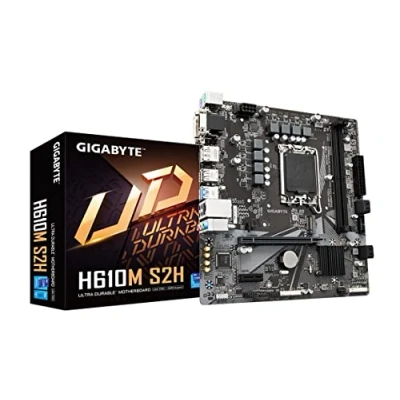 Imagen de GIGABYTE H610M S2H (H610/Intel/LGA 1700/Micro ATX/DDR5/Single M.2/PCIe 4.0/USB 3.2 Gen1/Realtek GbE LAN/Placa Base)