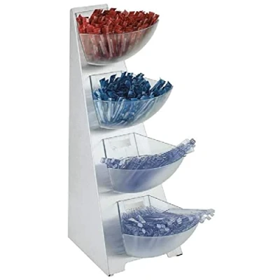 Imagen de APS Multi Rack, estantería de cocina, bastidor, canaleta para porciones, dispensador acero inoxidable 18/0, volumen por 1 litro capacidad, 4 niveles
