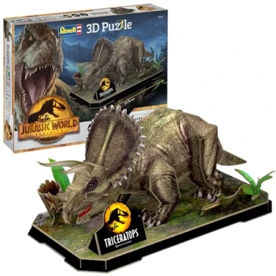 Imagen de Revell 00242 Jurassic World Triceratops 3D Puzzle Mundo jurásico Rompecabezas, Multicolor