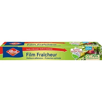 Imagen de Albal Película fresca de 20 m Protege la frescura los alimentos Adhesión 70% recursos reciclados