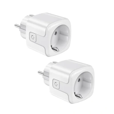 Imagen de proAMEDEN Enchufe Inteligente WiFi 16A 3500W, Smart Plug con Medición de Corriente, Control por Voz Google Home y Alexa, Remoto Función Temporizador (1, White, 2 Enchufes Wifi)