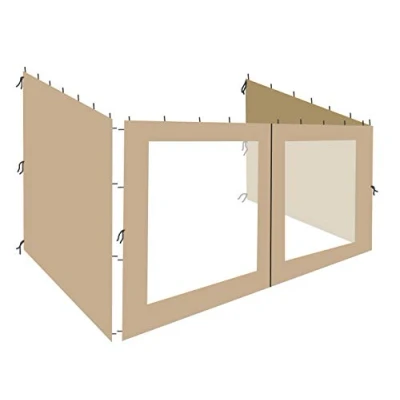 Imagen de Quick Star 3 Paneles Laterales para cenadores, x 4 m, Color Arena Beige
