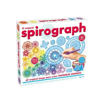 Imagen de Party town Spirograph Original Niños Kit Dibujo 53 Piezas Manualidades 8 Años O Más Espirografo Spiral Designer Mandalas Para Colorear