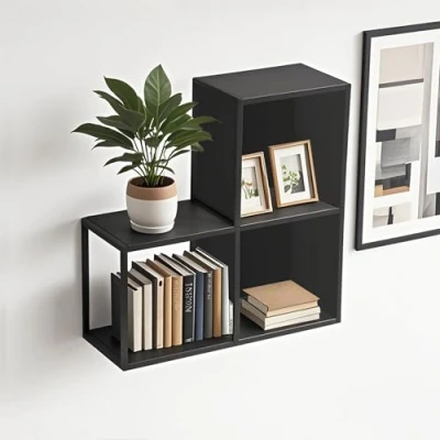 Imagen de Juego de 3 estantes cubo pared nostened con paneles laterales