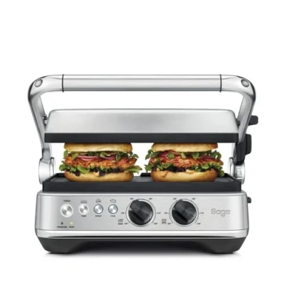 Imagen de Sage BBQ &amp; Press Grill Panini, Hamburguesa y Filete Perfectos con un Solo Toque, Acero Inoxidable