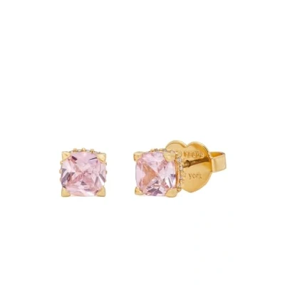 Imagen de Kate Spade New York Pendientes de botón Flower 10mm, Rosa/Dorado
