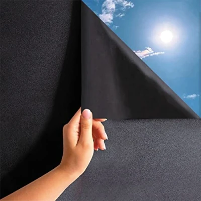 Imagen de MARAPON® Vinilo Opaco para Ventanas Color Negro [75x200 cm] Incluye Libro Electrónico con Consejos Profesionales Vinilos Alta Privacidad Ventana sin Transmisión de Luz
