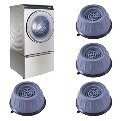 Imagen de Gvolatee 4 Piezas Soporte Lavadora, Universal Lavadora Secadora con Almohadilla de Goma, Antivibracion para Lavadoras y Secadoras, Patas