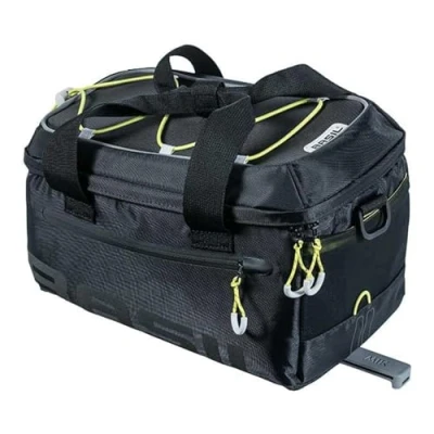 Imagen de Basil Miles Trunkbag Borsa portabagagli da Ciclo, Unisex Adulto, Nero/Lime, 7 litri