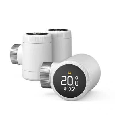 Imagen de tado Termostato de radiador inteligente X: Pack Trío, aplicación y altavoz (Alexa, Siri, Google Assistant), ahorra energía, instalación sencilla, no compatible con V3+