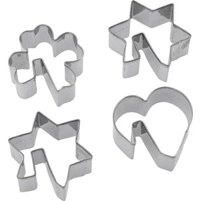 Imagen de Westmark Set de cortapastas, Varios motivos, Acero inoxidable, Taza, 4 piezas, Plateado, 31962260