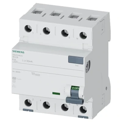 Imagen de 5SV33466 Interruptor Diferencial 4P Clase A R 30mA 63 400V