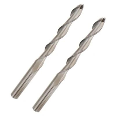Imagen de YINETTECH 2PCS 4mm X 32mm 55mm de Longitud Cortador Fresado Doble Filo Acero Tungsteno Sólido Flauta en Espiral Carburo