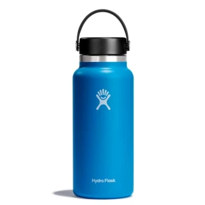 Imagen de Hydro Flask Wide Mouth Botella de Agua 946 ml (32 oz) Acero Inoxidable con Aislamiento al Vacío y Tapa a Prueba Fugas Revestimiento en Polvo Pacific