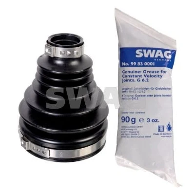 Imagen de SWAG 33 10 2948 Fuelle Palier Eje delantero, izquierda, lado de engranaje, derecha Termoplástico