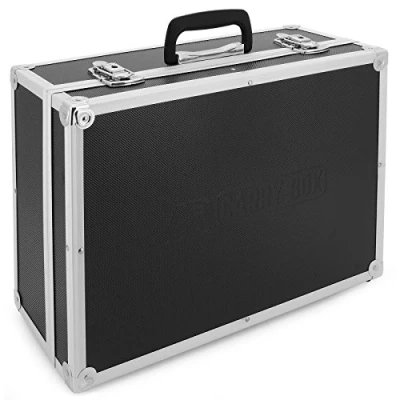 Imagen de AR Carry Box® Maletín de aluminio para herramientas, vacío, con unas medidas 450 x 320 175 mm, negro