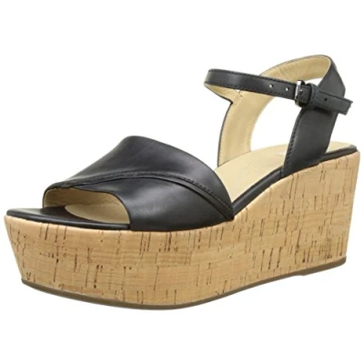 Imagen de Geox D SAKELY A, Sandalias con Cuña Mujer, Negro (BLACKC9999), 36 EU