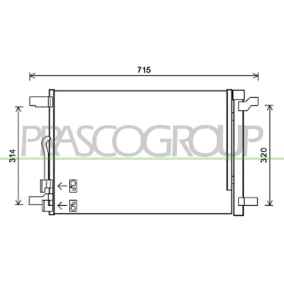 Imagen de PRASCO VG400C001 Condensador con secador 13 11 Aluminio 525 R 134 a VOLKSWAGEN: Golf 7, T Roc, 7 Variant, SEAT: Leon III Hatchback, IBIZA 5