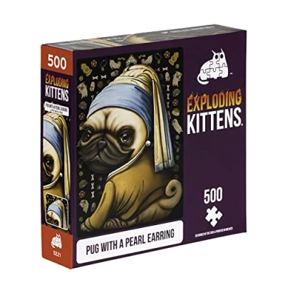 Imagen de Exploding Kittens Jigsaw Puzzles For Adults The Dreams &amp; Nightmares of a Dog 500 Piece Family Fun Game Night