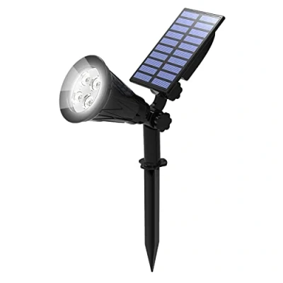 Imagen de T SUN Foco Solar, Impermeable Luces Solares Exterior, Luz de Jardín, 2 Modos Iluminación Opcionales, ángulo 180 Ajustable, Proyecto Solar para Entrada, Camino. (6000K)