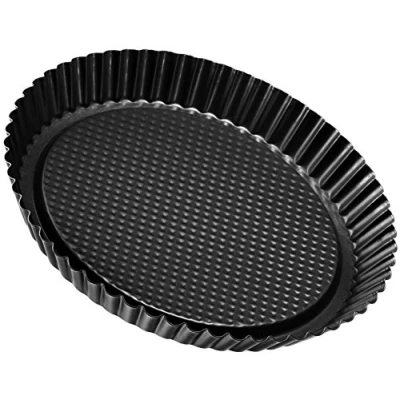 Imagen de Zenker Molde Rizado Tartas 28Cm, Acero con Revestimiento Antiadherente Ilag, Negro, 28x3,5cm