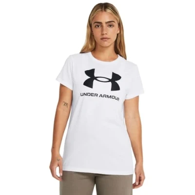 Imagen de Under Armour W Style LOGO Camiseta deportiva, Mujer, Talla: XS, White