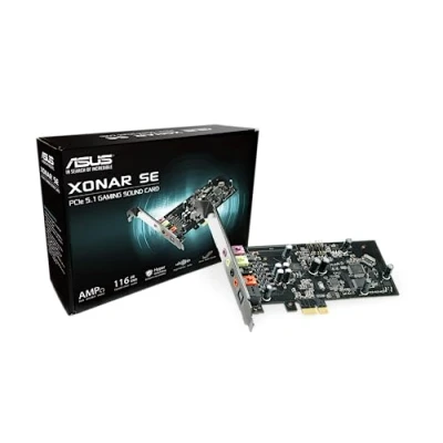 Imagen de ASUS Xonar SE Interno 5.1 Canales PCI E Tarjeta de Sonido (5.1 Canales, 24 bit, 116 dB, 110 bit/192kHz, 0,00251%)