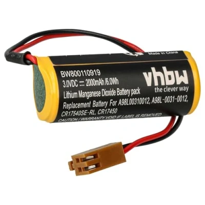 Imagen de vhbw Batería reemplaza GE Fanuc LX98L 0031 0012 para Controlador de periférico (2000 mAh, 3 V, Li Ion)