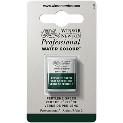 Imagen de Winsor &amp; Newton Acuarela Profesional Pintura De Acuarela, Alta Luminosidad, Resistente a la Luz, Calidad Archivo, 1/2 Godet, Color Verde Perileno