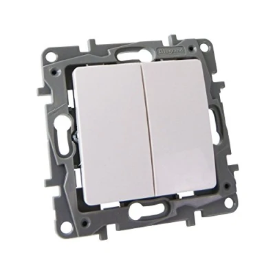 Imagen de NILOE Eco 764505 Legrand 2093 Interruptor doble de encendido y apagado (10 A, 250 V, IP20, 10 IP20