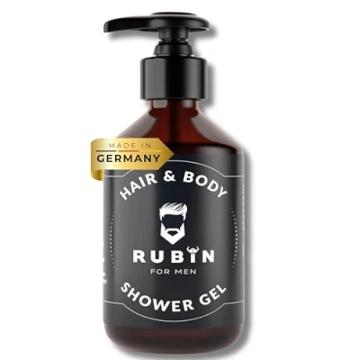 Imagen de Rubin for Men Gel de ducha suave para el cabello y cuerpo 150ml Sin sulfatos, parabenos ni siliconas baño hombre