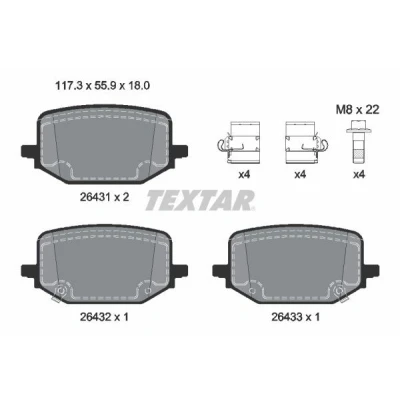 Imagen de Juego de pastillas TEXTAR 2643102