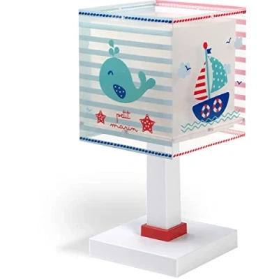 Imagen de Dalber Lámpara Mesita Infantil Marinero Barco Petit Marin, 8 W, Azul, 13.5 x 29 cm