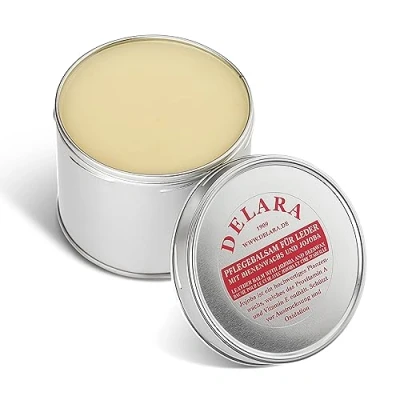 Imagen de DELARA Bálsamo para Cuero con yoyoba y Cera de Abejas en Cubos 500 ml, Color: incoloro Made in Germany