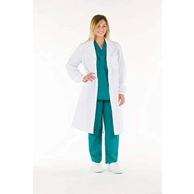 Imagen de GIMA La Empresa 26082 Unisex Camice Automáticos con Algodón, Talla 44, Color Blanco