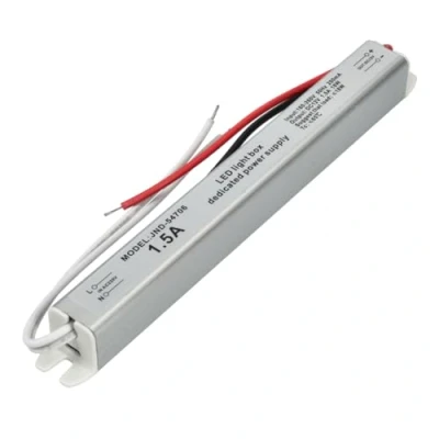 Imagen de Jandei Fuente de Alimentación Transformador 110/220V AC a 12V DC 18W 1,5A, Instalación en Interior IP20, para Tira Led, Neón o Dispositivos Bajo Voltaje