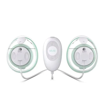 Imagen de Elvie Stride (Doble) Sacaleches eléctrico, cómodo y manos libres, con 2 modos 150 ml de capacidad por recipiente Extractor leche, uso hospitalario, alta succión app controlada.