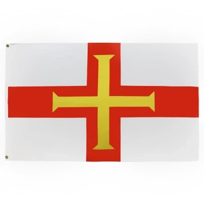 Imagen de AZ FLAG Bandera Guernsey 90x60 cm de 100% Poliéster Con Ojales Metal integrados 50g Colores Vivos Y Resistente A La Decoloración