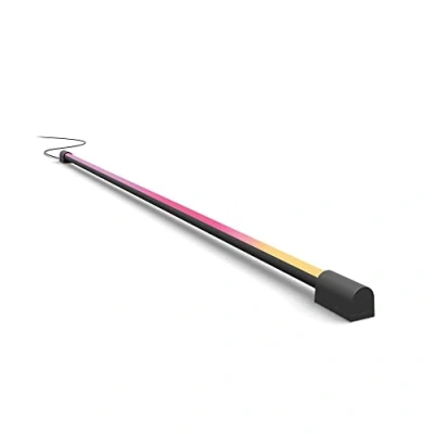 Imagen de Philips Hue Lámpara Inteligente, Play, Tubo de Mesa LED Luz Blanca y Colores, Compatible con Alexa Google Home, Color Negro 125cm