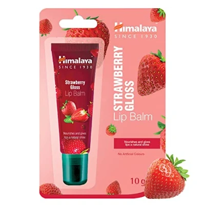 Imagen de Himalaya Strawberry Gloss Lip Balm for Soft, Moisturized Lips with a Hint of Color Glossy Shine, 10g