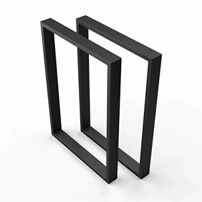 Imagen de sossai® mesa Estructura Acero 2 Piezas patas de carga pesada Ancho 60 cm x Altura 72 TKK1 Color: Negro