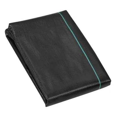 Imagen de VEVOR Paño Mantillo Antimalezas 0,9x30,5 m Geotextil Tejido Anticrecimiento de Malezas Bajo Grava 108 g/m² PP Permeable Resistente al Desgarro para Paisajismo, Cubierta del Suelo, Negro