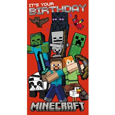 Imagen de Danilo Promotions LTD tarjeta de cumpleaños Minecraft, para niños, feliz amigo